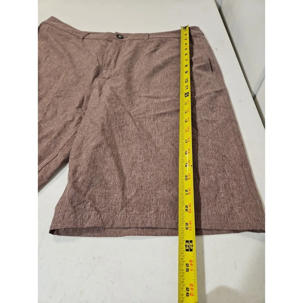 BKE Hybrid shorts mens size 36x23 athletic fit Maroon travel casual shorts(1093